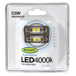 C5W (239) 12V RING LED4000K Number Plate Festoon Bulbs RW2394LED